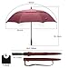 G4Free 62 Inch Large Automatic Open Golf Umbrella Extra Oversize Double Canopy Vented Windproof Stick Umbrellas Waterproof (Wine Red)