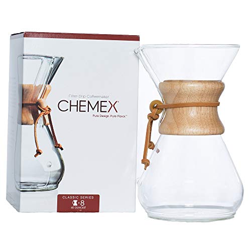 Chemex Pour-Over Glass Coffeemaker - Classic Series - 8-Cup - Exclusive Packaging