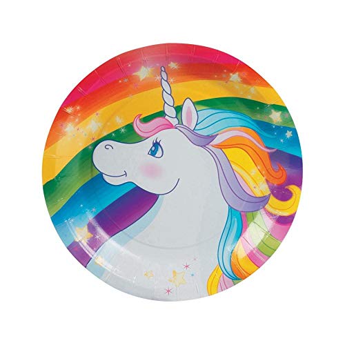 Unicorn Dessert Plates - 7in (8 Pack) - Party Supplies