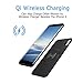 Qi Wireless Charging Battery Case for iPhone X- 2 in 1 Rechargeable Extended Protective Wireless Battery Pack Charging Case with Magnetic Removable Wireless Power Bank 5000mAh Foldable Kickstand-Black