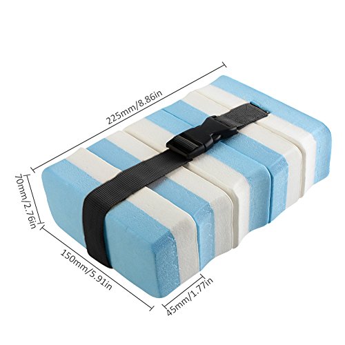 blue--net Buoyancy Instructional Swim Belt for Swim Training, Swimming Float Belt Swimming Training Aid Waist Pool Float Kickboard Foam Floating Belt Swim Waist Belt EVA for Child Kids Swim Training