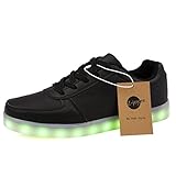 Z-joyee Unisex Women Men USB Charging LED Sport Shoes Flashing Fashion Sneakers [Men Size]