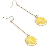 Acrylic Orange Lemon Dangle Drop Earrings for Women Cute Fruit Long Big Orange Pendant Earrings