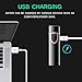 USB Rechargeable Electric Lighter - SHAREMORE Double Sided Windproof Coil Slim Lighter with Touch Controls, Portable Smart Fingerprint Sensor Ignition Tool (Black)