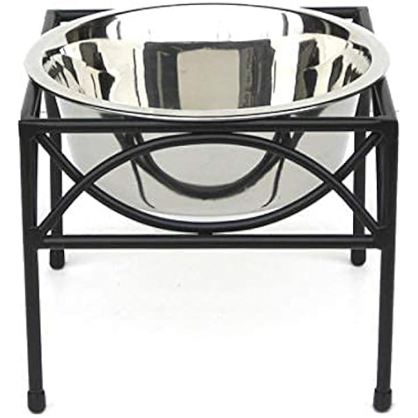 single elevated dog feeder