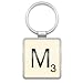 Wild & Wolf Scrabble Keyring - Letter M
