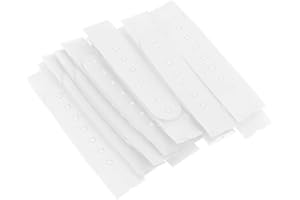 Housoutil 12pcs White Snapback Hat Strap Replacement Buckles with 7 Holes Adjustable Plastic Fasteners
