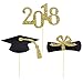 GLEIM Graduation Cupcake Toppers, Mini Cake Decorations for 2019 Congrats Grad Party Supplies (48 Pieces)