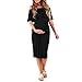 Women's Off Shoulder Ruffle Maternity Dress - Made in USA