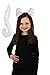 elope Cat Ears Elastic Headband and Tail for Adults and Kids, White