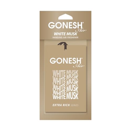 GONESH(ガーネッシュ)ハンギングエアフレッシュナー(吊り下げ型芳香剤)ホワイトムスク(シャボンの香り)1枚