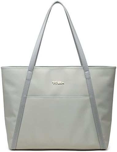 NNEE Large Water Resistance Nylon Travel Tote Shoulder Bag - Silver