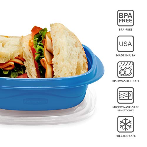 Rubbermaid 50Piece Food Storage Containers with Lids for Lunch, Meal