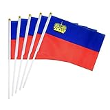 25 Pack Hand Held Small Mini Flag Liechtenstein
