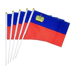 25 Pack Hand Held Small Mini Flag Liechtenstein