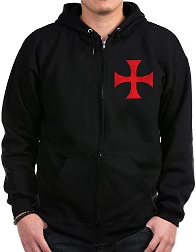 CafePress - Knights Templar Zip Hoodie (dark) - Zip Hoodie, Classic Hooded Sweatshirt with Metal Zipper