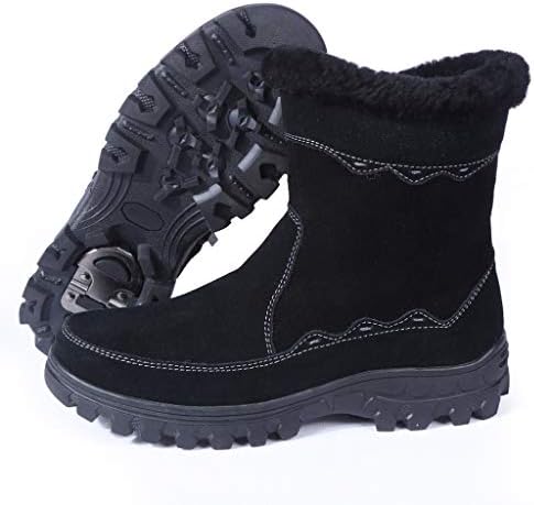 BULL TITAN Women's Fully Fur Lined Platform Zippered Winter Snow Boots