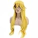 Anogol Hair Cap+Princess Wig Long Wavy Halloween Cosplay Wig Yellow Costume Party Wigs Anime Wigs Yellow Princess Wig Peach Wig Women