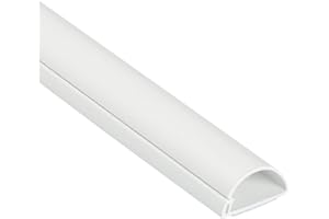 D-Line Cable Raceway On-Wall Cord Cover | 1D3015W | Surface Mount Electrical Channel to Hide and Conceal Cords, Cables, and Wires | White, Paintable