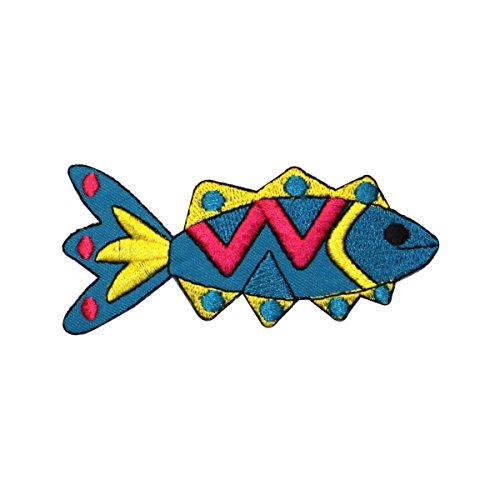 ID 0232 Tropical Emblem Fish Patch Hawaii Fishing DIY Iron On Applique