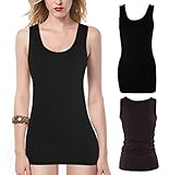 Moxeay Girls Extra Long Sleeveless Stretch Cotton Tank Top Size 0/2/4/6