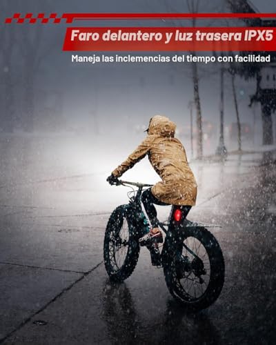 POSUGEAR Bicycle Light, USB Rechargeable Bicycle Lights Front and Rear, Ultralight Aluminium Rear Light Bike Light, Powerful LED, IPX5 Bike Light