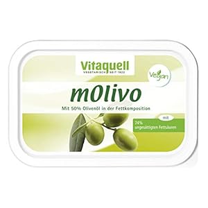 Vitaquell mOlivo Pflanzen-Margarine 250g mit wertvollem Olivenöl natürlich vegan