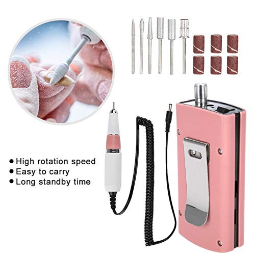 Electric Nail Polisher Set Electric Rechargeable Nail Drill Machine Pedicure Polishing Grinding File Drill Manicure Pedicure Set Nail Polisher Equipment B