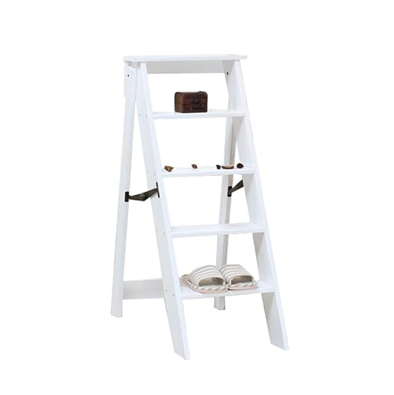 Escalera Plegable de Madera de 5 Pasos Ligero portátil para niños