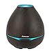 Aromatherapy Essential Oil Diffuser, Aromacare 300ml Cool Mist Aroma Humidifier, Wood Grain Quiet Air Humidifier with Waterless Auto Shut-off for Office/Home/Bedroom/Living Room/Yoga/Spa/Study-Brown