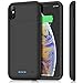 Battery Case for iPhone Xs Max 6200mAh,HETP Rechargeable Extended Battery Pack Charging Case for Apple iPhone Xs Max Protective Backup Cover Portable Charger Case Power Bank (6.5inch) -Black