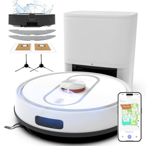 Bagotte Robot Vacuum Mop Combo 6000pa LiDAR