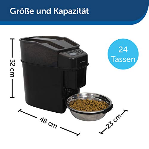 PetSafe Healthy Pet Simply Feed Programmierbarer Digitaler Futterautomat, 5,6 Liter Füllmenge, 4 D-Batterien nötig, Schwarz. – Bild 7