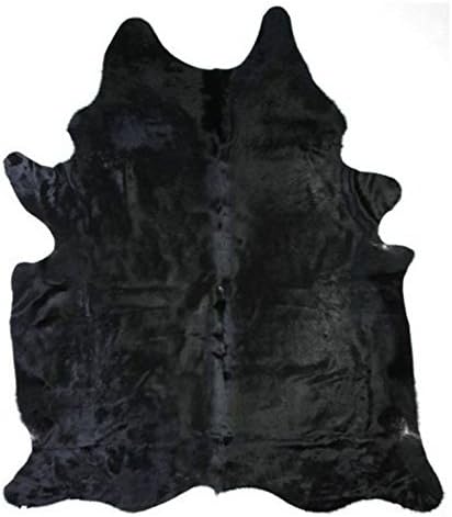 Solid Black Cowhide Rug - X Large Cow hide Cow Skin Rug