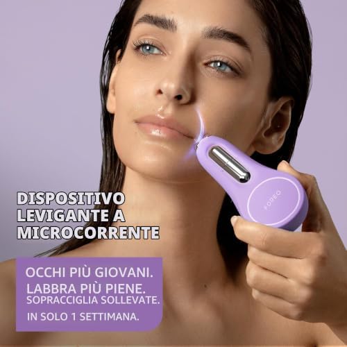 Bear 2 Eyes & Lips, Dispositivo Antirughe a Microcorrente, Massaggiatore Occhi, Lifting Sopracciglia, Volumizzante Labbra e Trattamento Occhiaie, Prodotti di Bellezza Rassodanti, Lavender