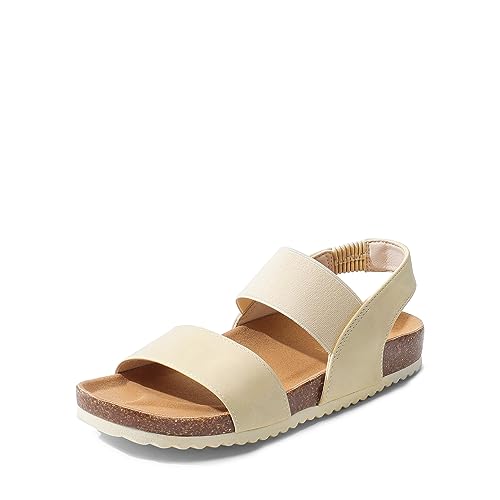 Espadrillas da Donna con Punta Aperta Sandali Eleganti con Plateau Sandali con Zeppa Elastici con Cinturino alla Caviglia,Size 36,Beige,SDPW2202W-E