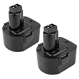 3.0Ah Ni-Mh DC9071 Replacement for Dewalt 12V XRP Battery DW9071 DW9072 DE9037 DE9071 DE9072 DE9074 Cordless Power Tool Batteries 2 Packs