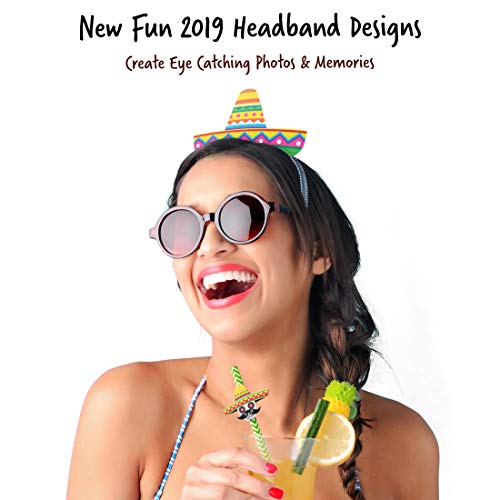 Joyousa Sombrero Party Hats - 9 Pack of Headband Hats - Cinco De Mayo Decorations Fiesta Party Supplies - Mexican Theme Party Decorations Props & Party Favors DÃ©cor