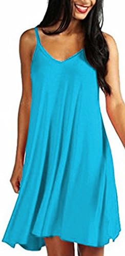 ARAMONIAT ® Women's Casual Plain Simple T-Shirt Loose Summer Dresses Sundress