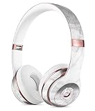 White Scratched Marble DesignSkinz Full-Body Skin Kit for The Beats by Dre Solo 3 Wireless Headphones/Ultra-Thin/Matte Finished/Protective Skin Wrap