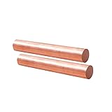 Tynulox 2Pcs Pure Copper Round Rod 3/16"(5mm) Dia
