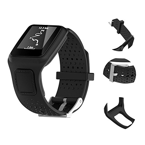 Teepao Replacement Band For TomTom, Silicone Soft Band Strap Bracelet Watch Band For TomTom Multi-Sport GPS HRM Cardio Activity Tracker TomTom Multi-Sport Cardio Watch And More - Thumbnail 6