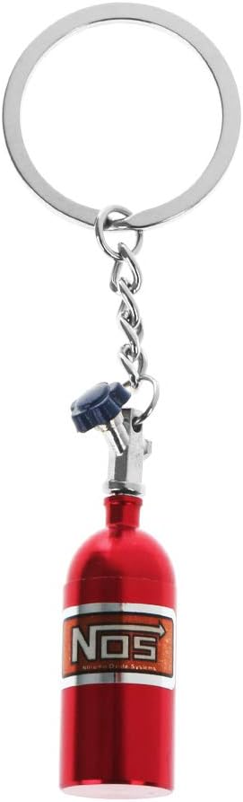FATTERYU Fashion Metal Key Ring Car Key Chain Holder Keyfob For NOS Turbo Nitrgen Bottle Car Styling