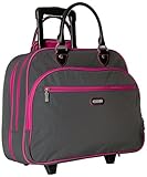 Baggallini Carryon Rolling Travel Tote, Charcoal, One Size