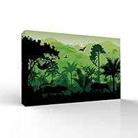 signwin-Canvas Wall Art-Quiet Tropical Forest-Canvas Prints Home Artwork Decoration for Living Room,Bedroom - 12x18 inches