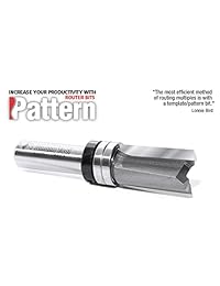 Amana Herramienta 45362 Down con punta de carburo Shear Face plantilla de Incisión 3 4 X 1   1 2 CH X 1 2 inch SHK W Superior Ball Bearing Router Bit