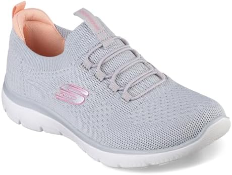 Principais Ténis Femininos Summits para Jogadoras, Cinzento de Malha / Rosa & Acabamento Coral, 39 EU