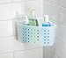 mDesign Suction Bathroom Shower Caddy Basket for Shampoo, Conditioner, Soap - Clear
