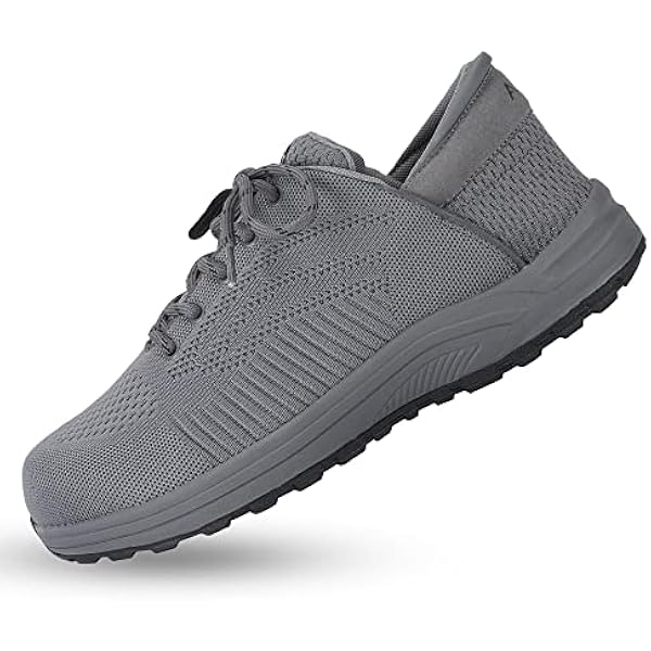 Amazon.com | ZEBA Hands Free Slip on Gray Husky Sneakers for Men