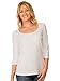 Kavio! Women Slub Jersey Scoop Neck 3/4 Sleeve